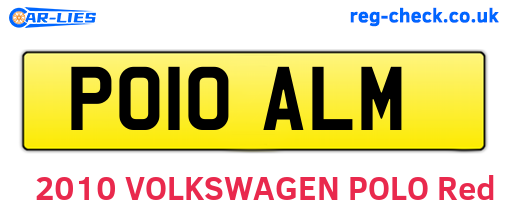 PO10ALM are the vehicle registration plates.