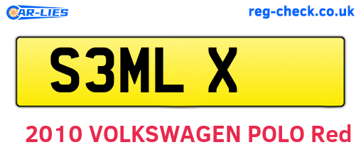 S3MLX are the vehicle registration plates.