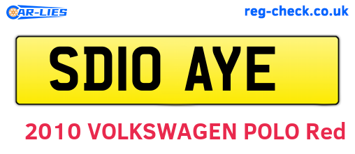 SD10AYE are the vehicle registration plates.