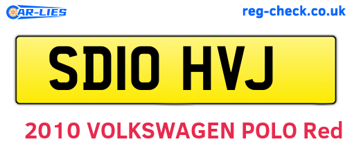 SD10HVJ are the vehicle registration plates.