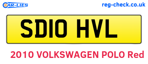 SD10HVL are the vehicle registration plates.