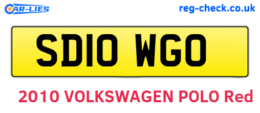 SD10WGO are the vehicle registration plates.