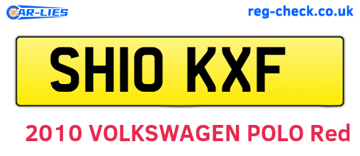 SH10KXF are the vehicle registration plates.