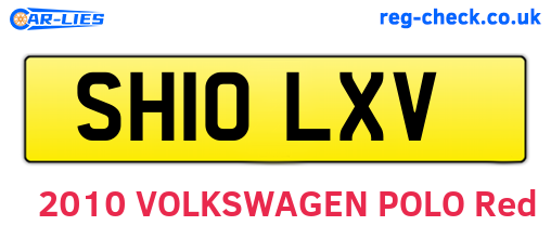 SH10LXV are the vehicle registration plates.