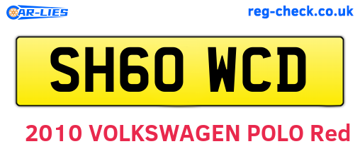 SH60WCD are the vehicle registration plates.