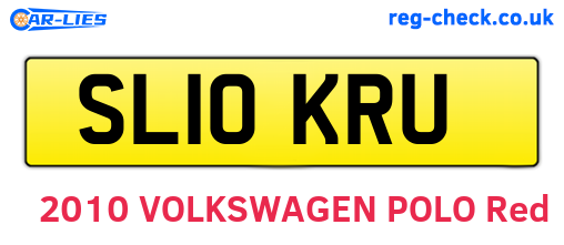 SL10KRU are the vehicle registration plates.