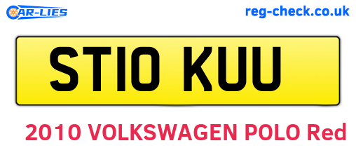 ST10KUU are the vehicle registration plates.