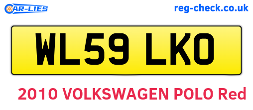WL59LKO are the vehicle registration plates.