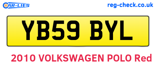 YB59BYL are the vehicle registration plates.