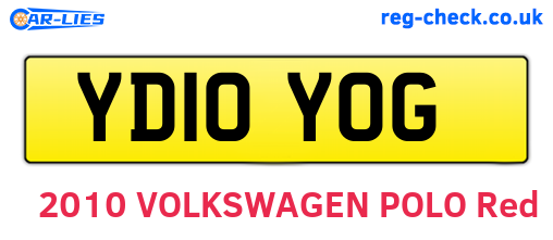 YD10YOG are the vehicle registration plates.