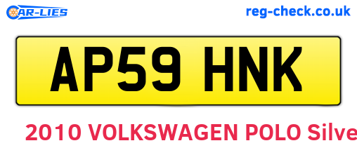 AP59HNK are the vehicle registration plates.