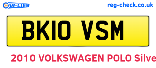 BK10VSM are the vehicle registration plates.