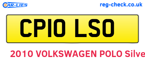 CP10LSO are the vehicle registration plates.