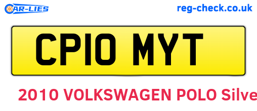 CP10MYT are the vehicle registration plates.