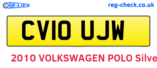 CV10UJW are the vehicle registration plates.