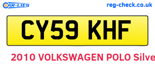 CY59KHF are the vehicle registration plates.