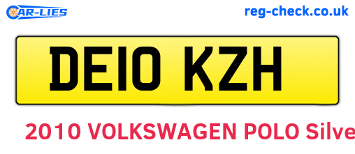 DE10KZH are the vehicle registration plates.