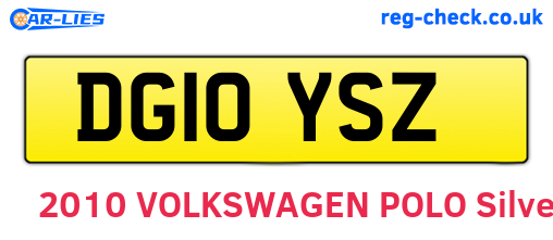 DG10YSZ are the vehicle registration plates.