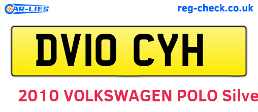 DV10CYH are the vehicle registration plates.