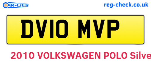 DV10MVP are the vehicle registration plates.