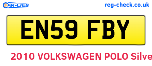EN59FBY are the vehicle registration plates.