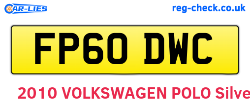 FP60DWC are the vehicle registration plates.