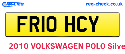 FR10HCY are the vehicle registration plates.