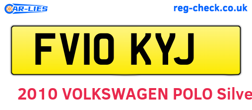 FV10KYJ are the vehicle registration plates.