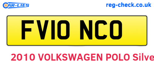 FV10NCO are the vehicle registration plates.
