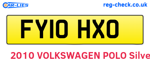 FY10HXO are the vehicle registration plates.