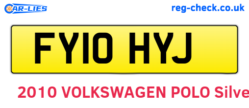 FY10HYJ are the vehicle registration plates.