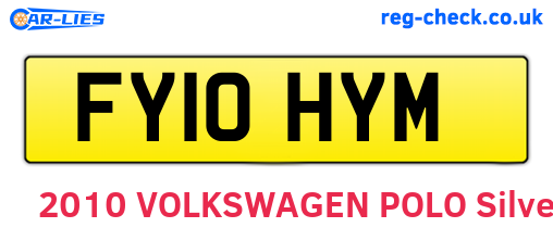 FY10HYM are the vehicle registration plates.
