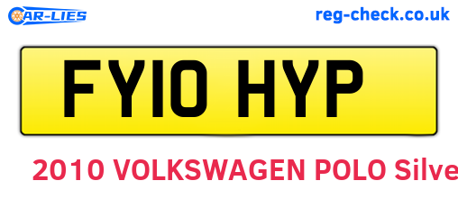 FY10HYP are the vehicle registration plates.