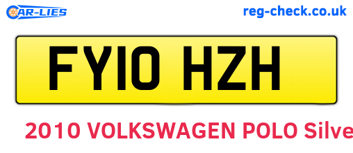 FY10HZH are the vehicle registration plates.