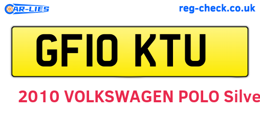 GF10KTU are the vehicle registration plates.