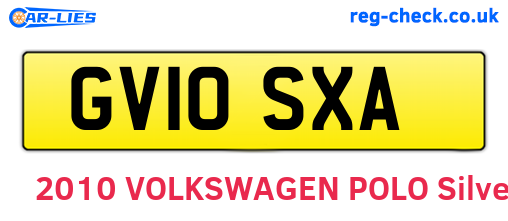 GV10SXA are the vehicle registration plates.