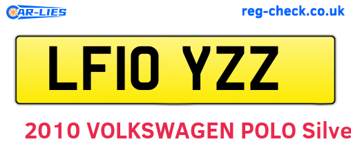 LF10YZZ are the vehicle registration plates.