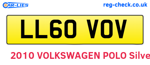 LL60VOV are the vehicle registration plates.