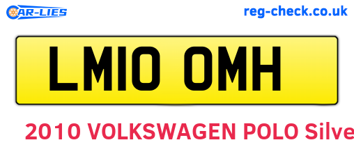 LM10OMH are the vehicle registration plates.