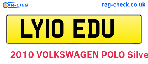 LY10EDU are the vehicle registration plates.