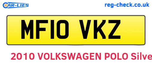 MF10VKZ are the vehicle registration plates.