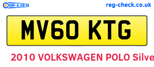MV60KTG are the vehicle registration plates.
