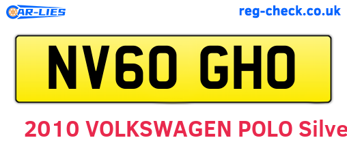 NV60GHO are the vehicle registration plates.