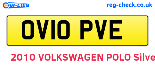 OV10PVE are the vehicle registration plates.