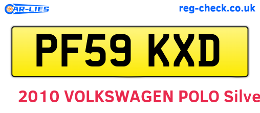PF59KXD are the vehicle registration plates.
