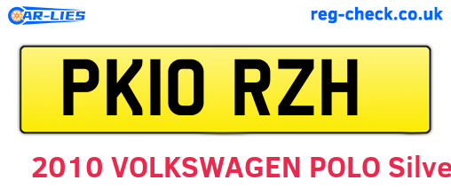 PK10RZH are the vehicle registration plates.
