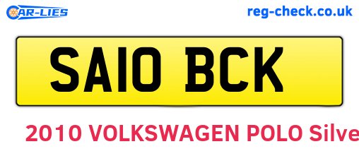 SA10BCK are the vehicle registration plates.