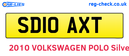 SD10AXT are the vehicle registration plates.