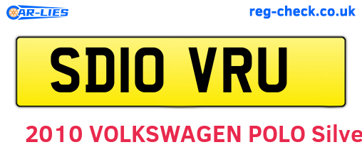 SD10VRU are the vehicle registration plates.