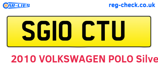 SG10CTU are the vehicle registration plates.